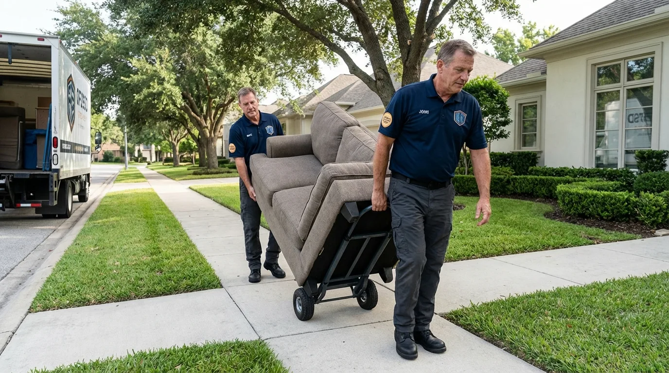 Local residential moving crew loading furniture in Graton, CA